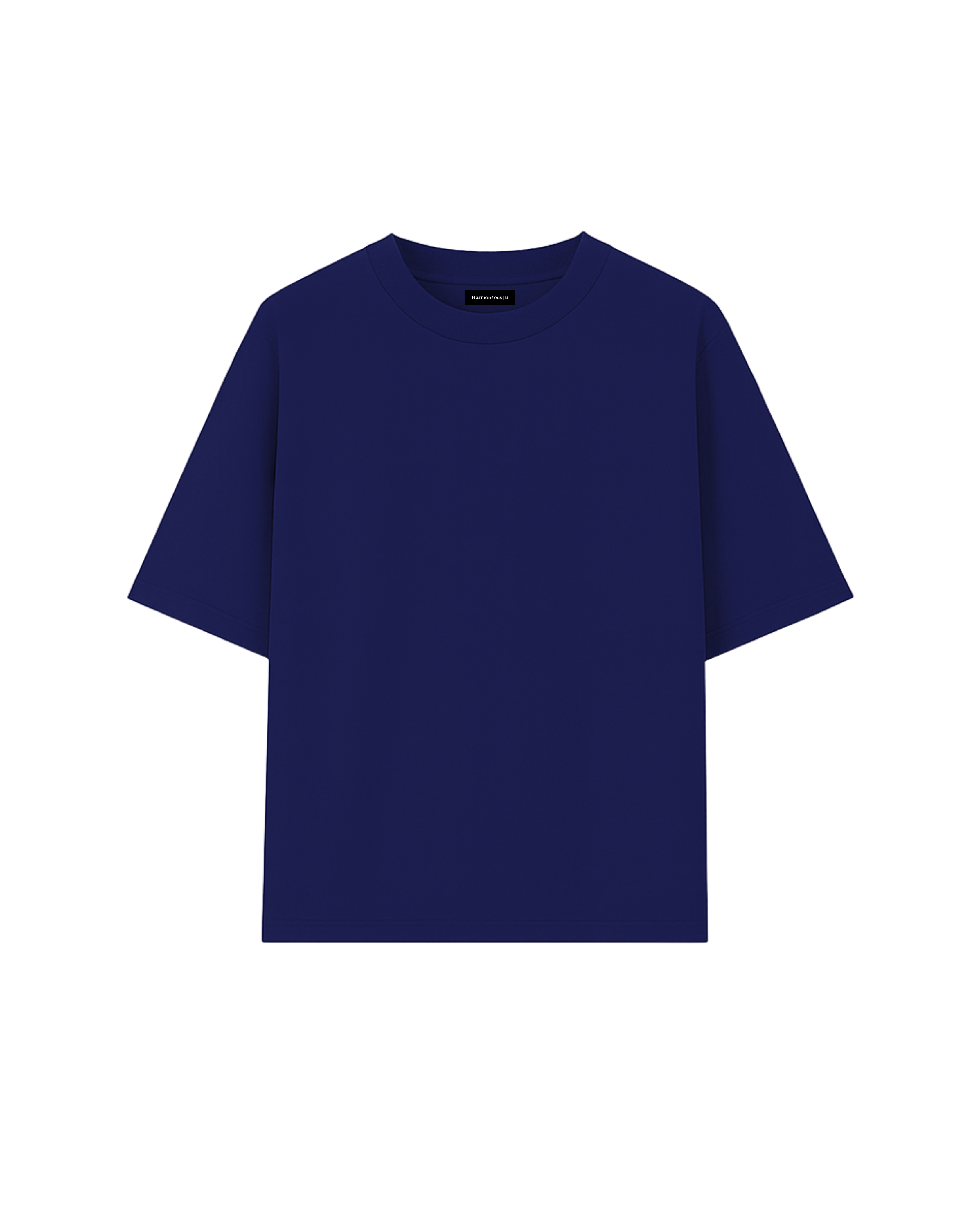 Men’s Oversized Ever Weave Cotton Round Neck T-shirt - Navy