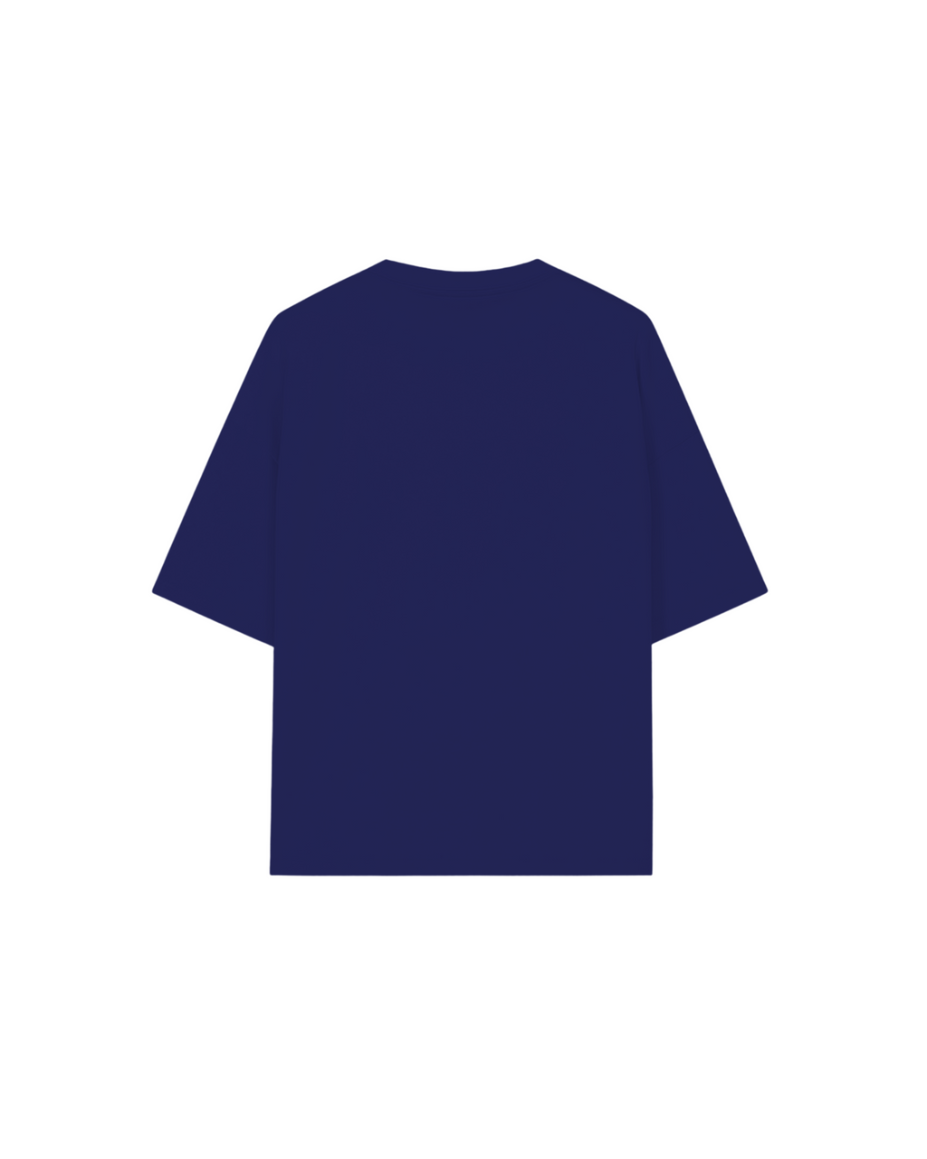 Oversized Round Neck T-shirt - Navy