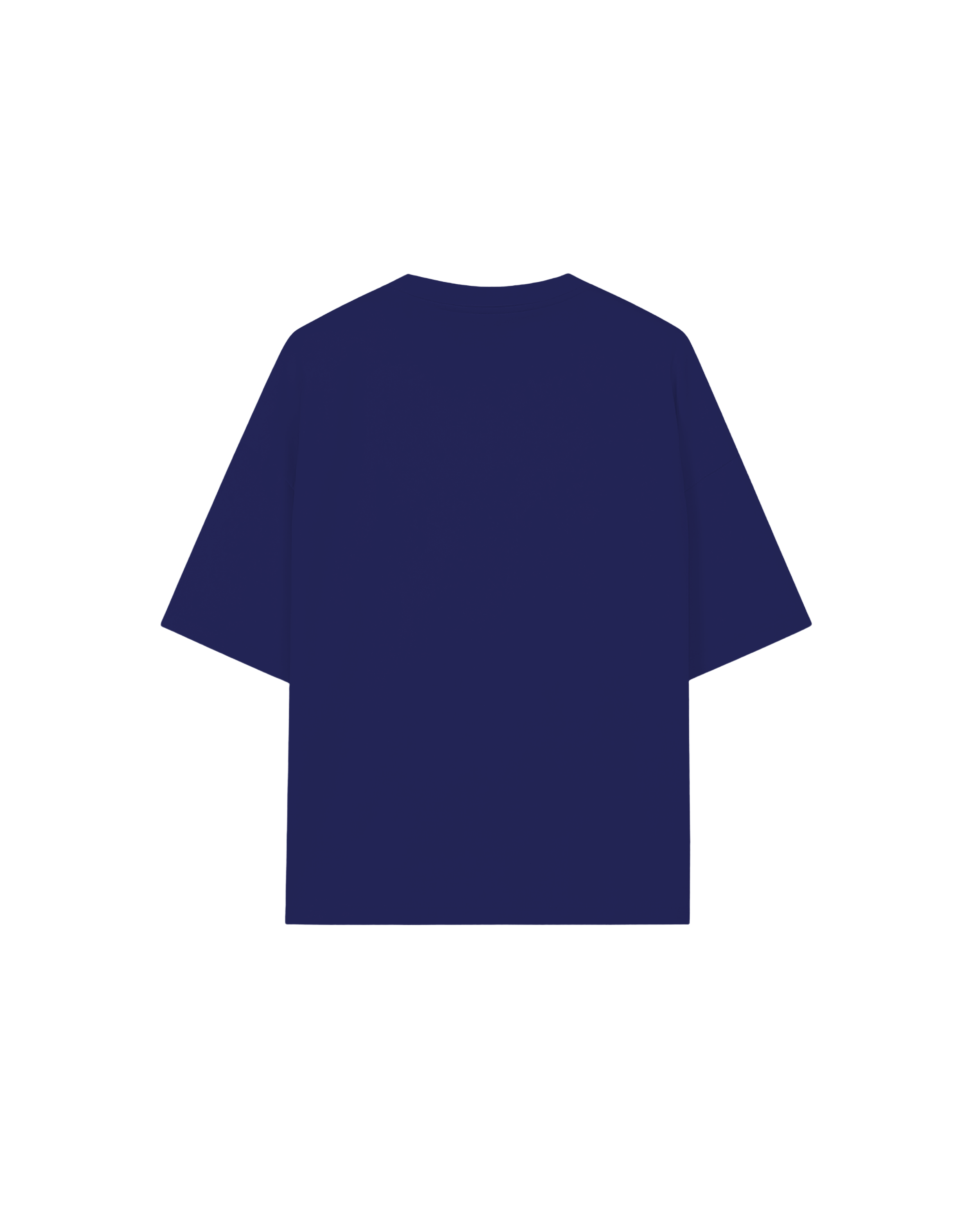 Oversized Round Neck T-shirt - Navy