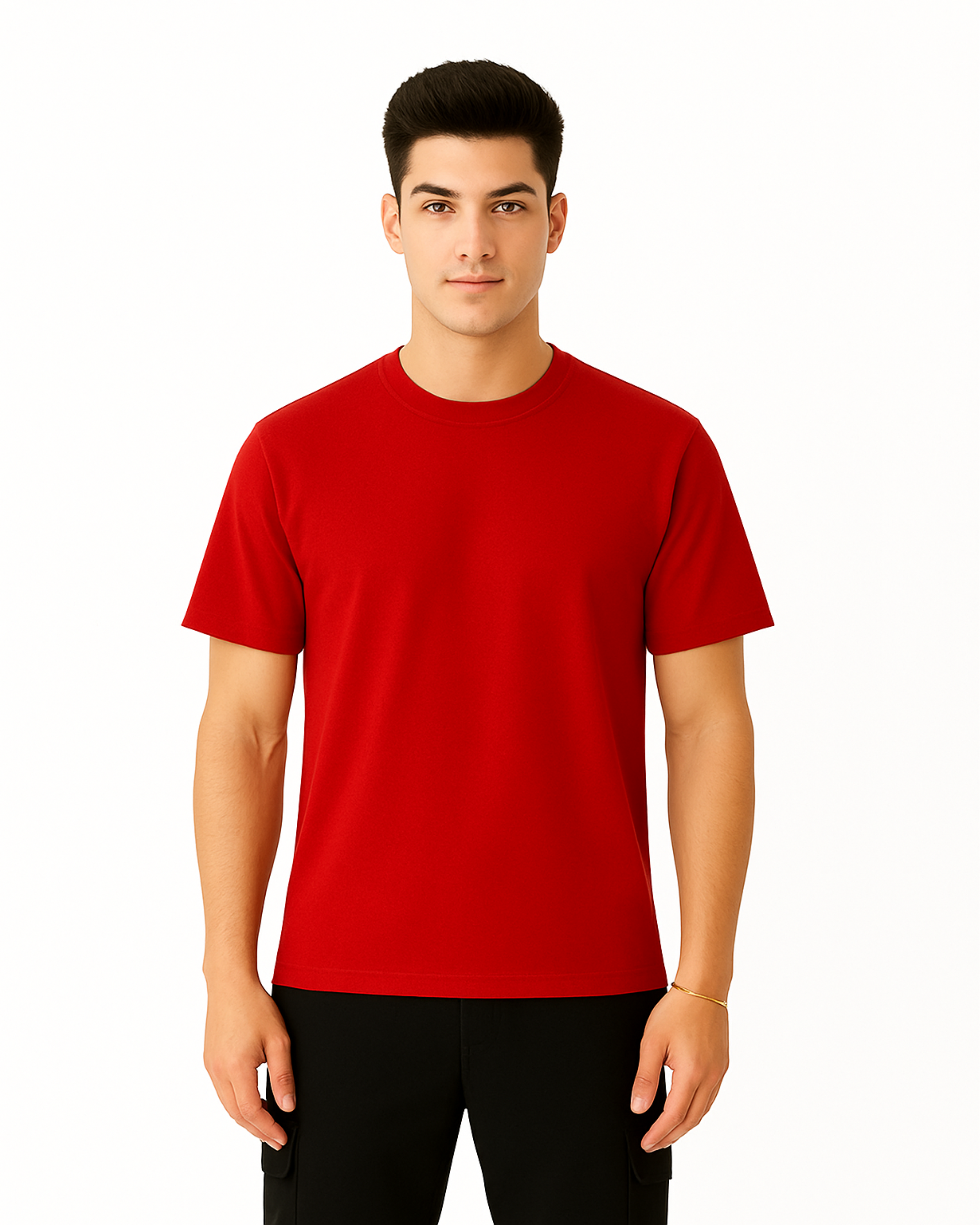 Men’s Ever Weave Cotton Soulfit Round Neck T-shirt - Red