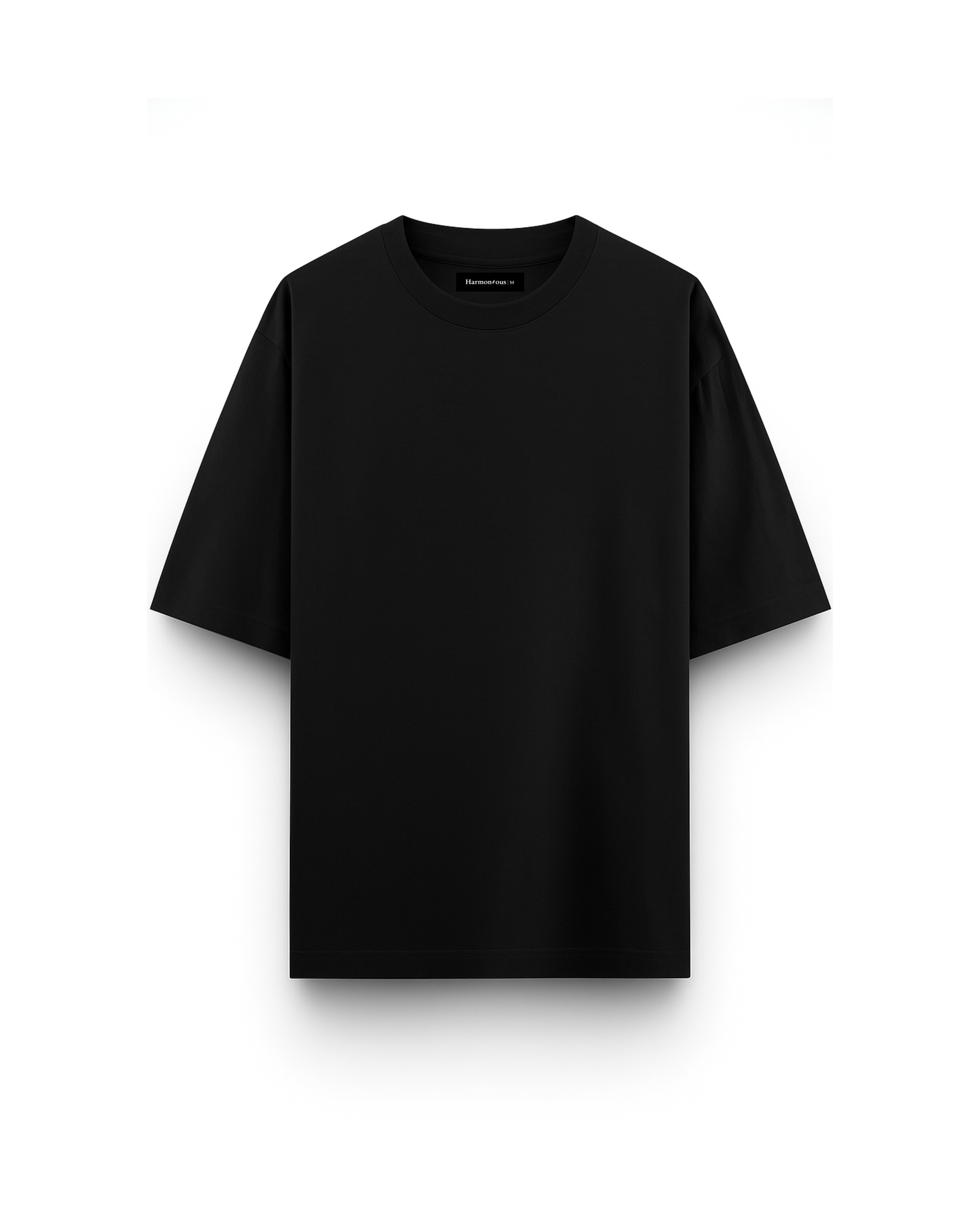 Women’s Oversized Ever Weave Cotton Round Neck T-shirt - Black