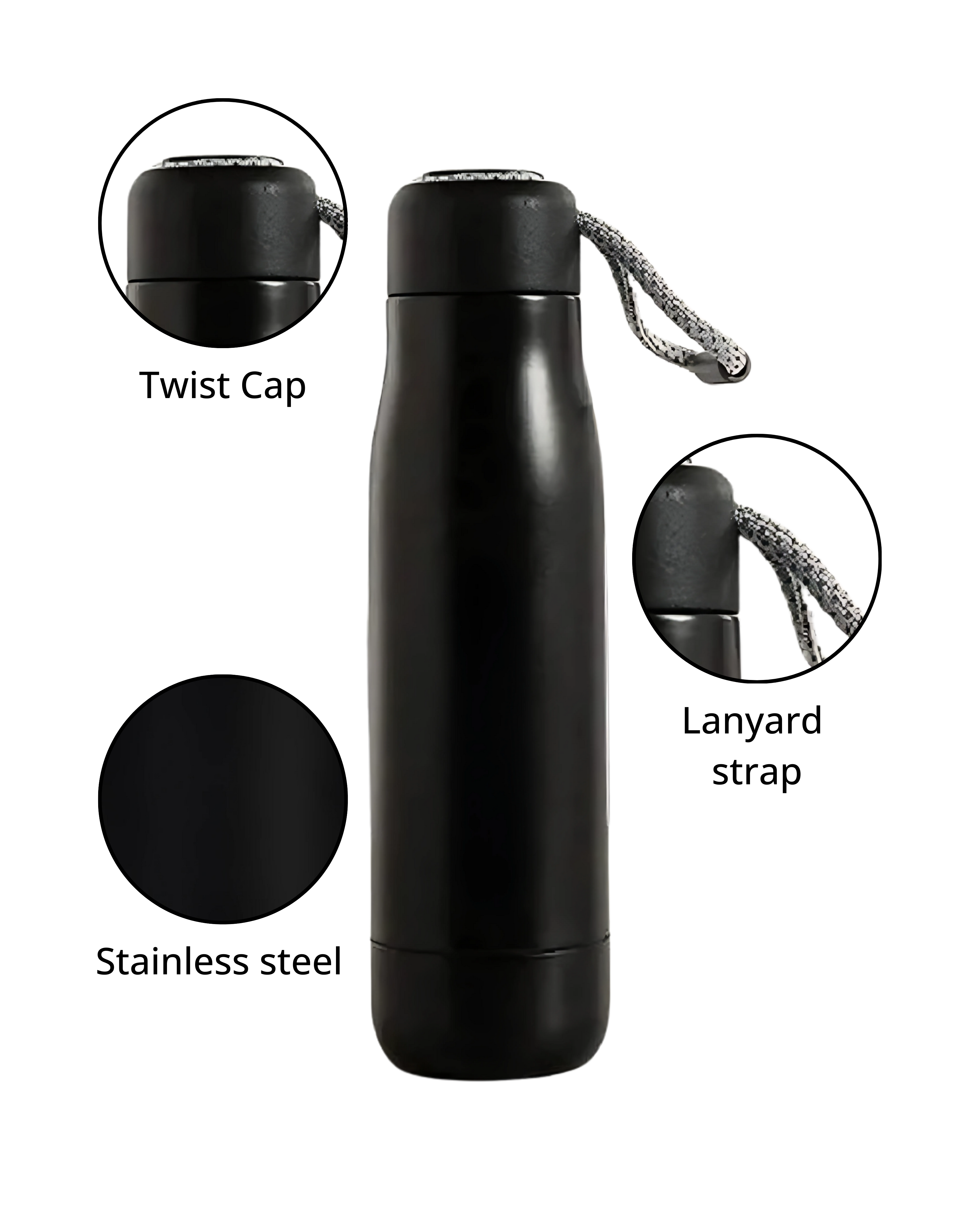 Celestia Kyren - Matte Black Stainless Steel 750ml