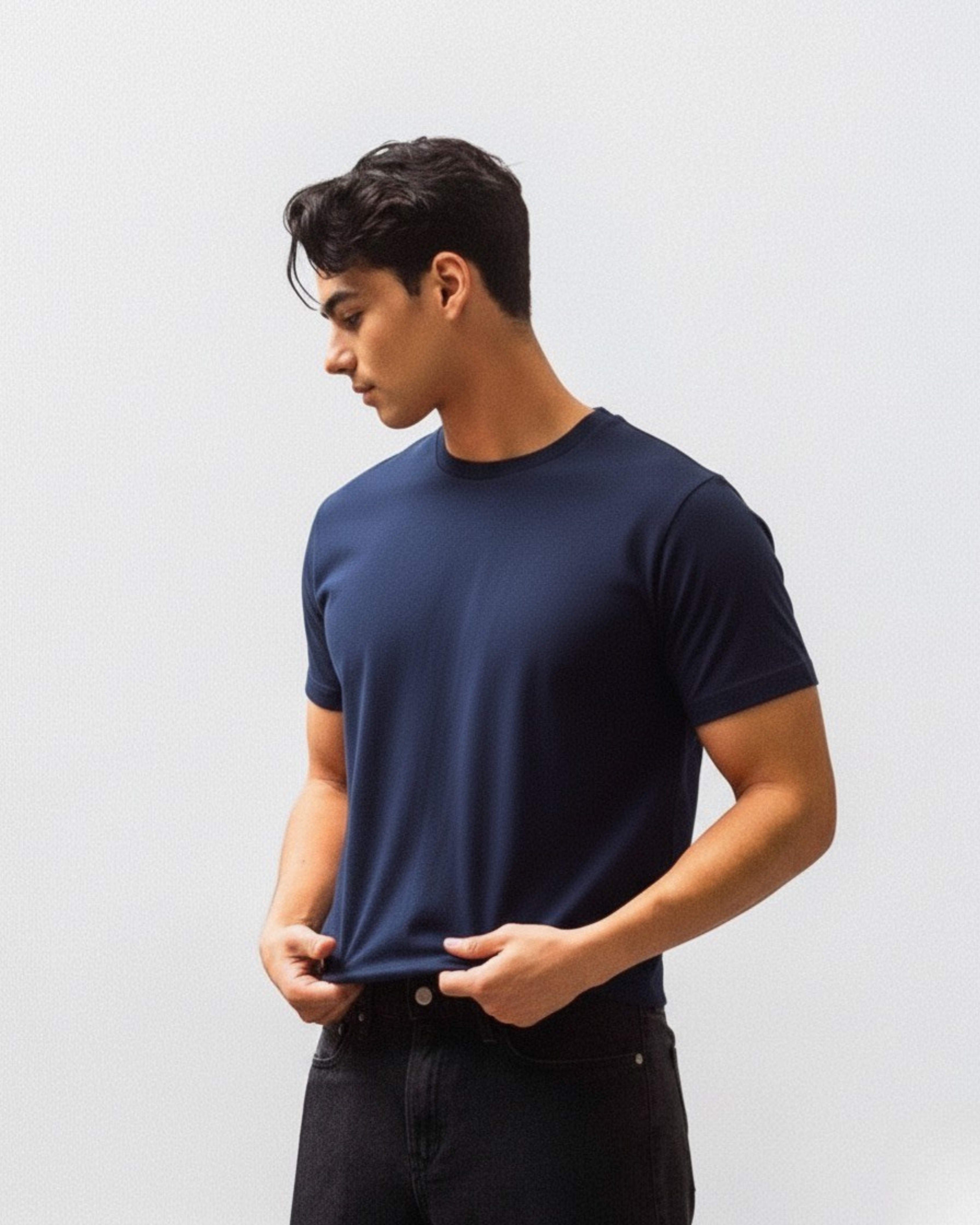 Men’s Ever Weave Cotton Soulfit Round Neck T-shirt - Navy