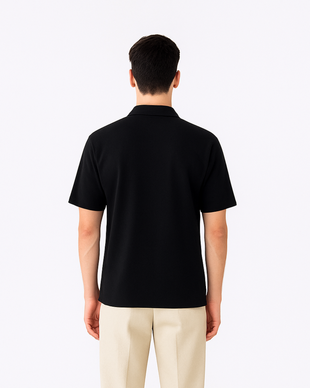 Classic Polo Neck T-shirt - Black