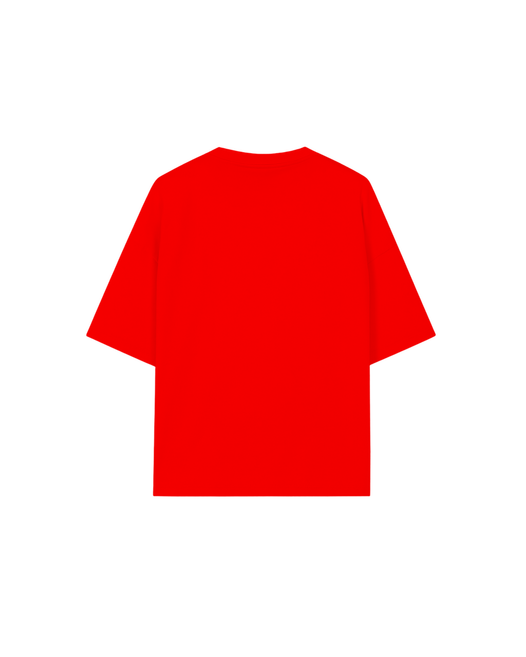 Oversized Round Neck T-shirt - Red