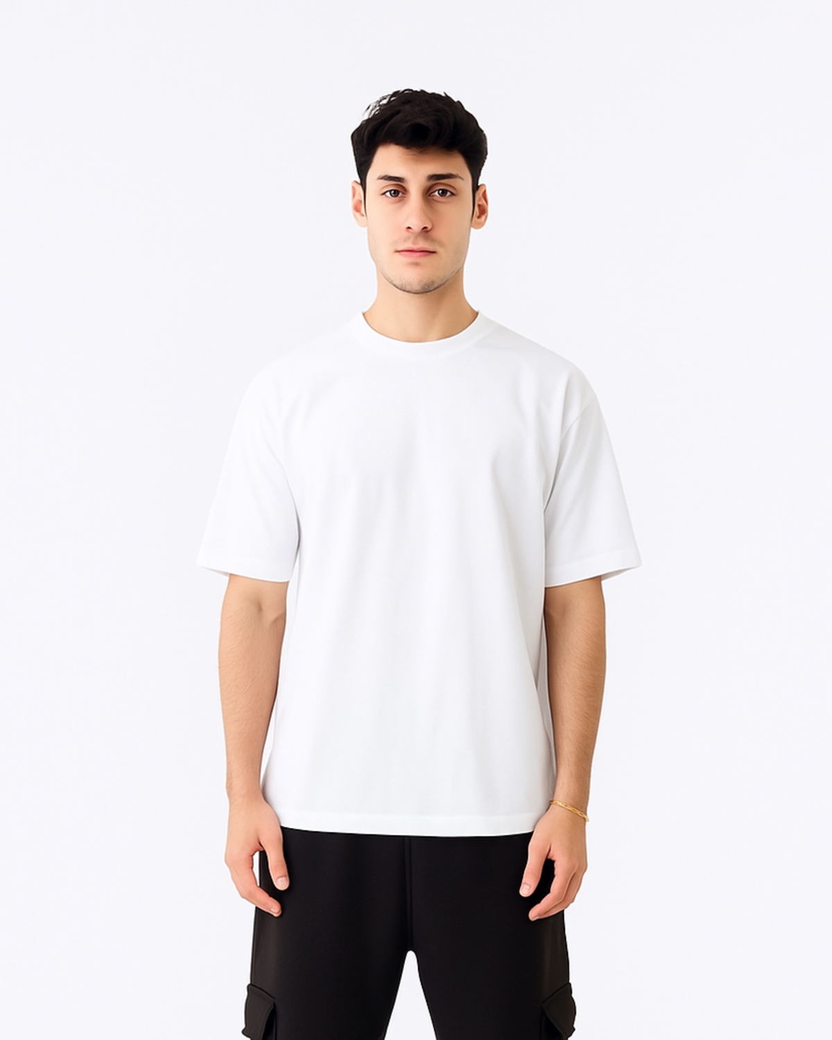 Oversized Round Neck T-shirt - White